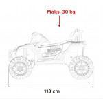 Elektrická bugina Buggy UTV 2000M Racing - biela